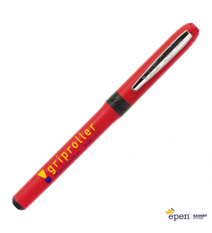 Bolígrafo de plástico BIC Grip Roller Chrome personalizado
