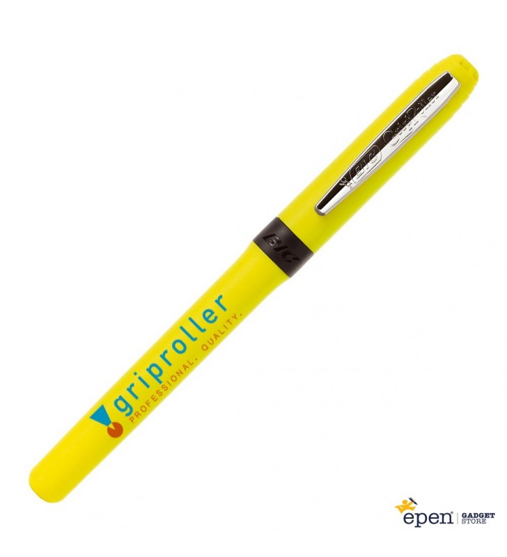 Stylo en plastique BIC Grip Roller Chrome personnalisé