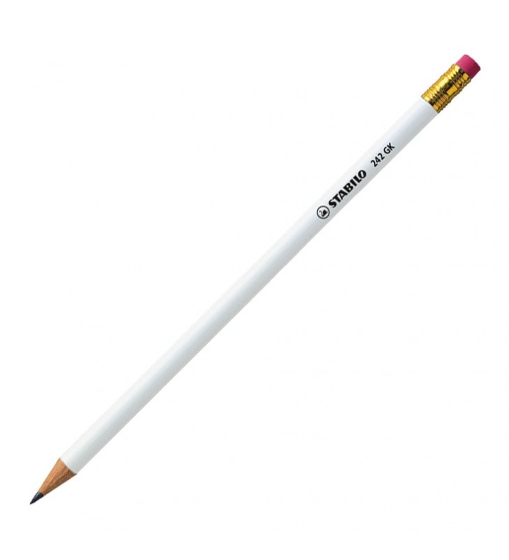 Graphite Pencil White with eraser