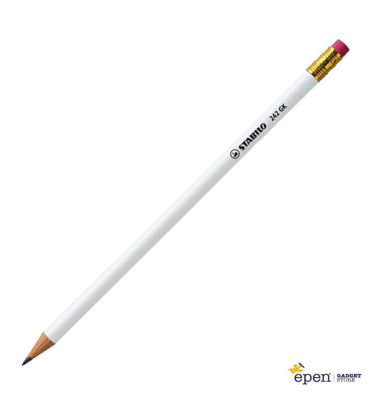 Stabilo Lápiz De Grafito Blanco con goma
