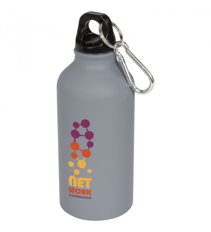 Bidón deportivo con mosquetón y acabado mate de 400 ml Oregon