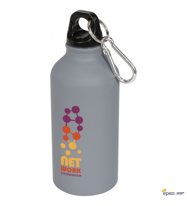 Bouteille sport mat 400 ml avec mousqueton Oregon