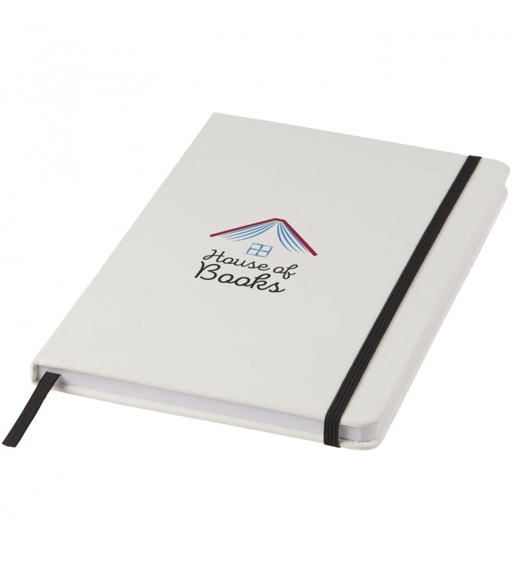Libreta A5 blanca con cinta de color Spectrum