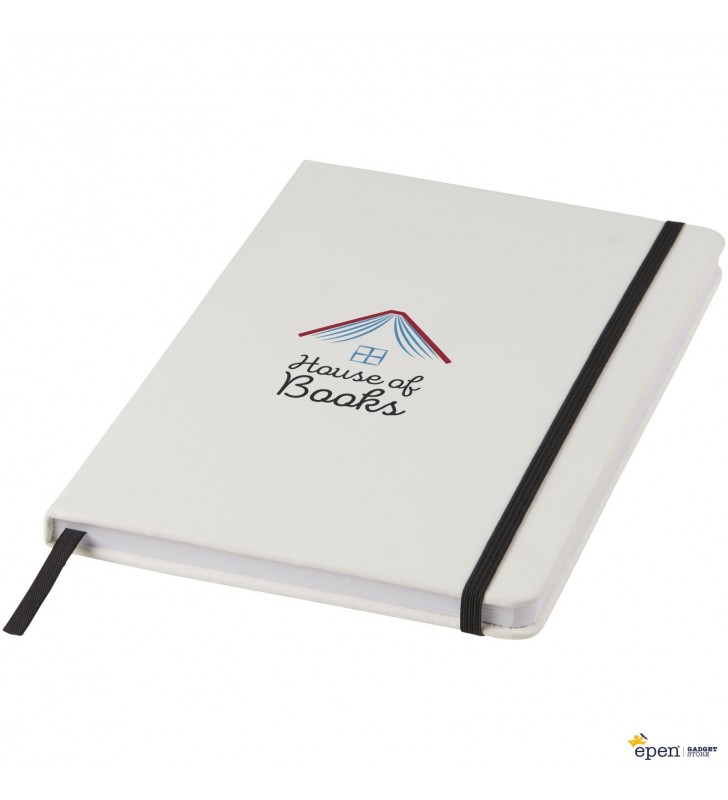 Libreta A5 blanca con cinta de color Spectrum