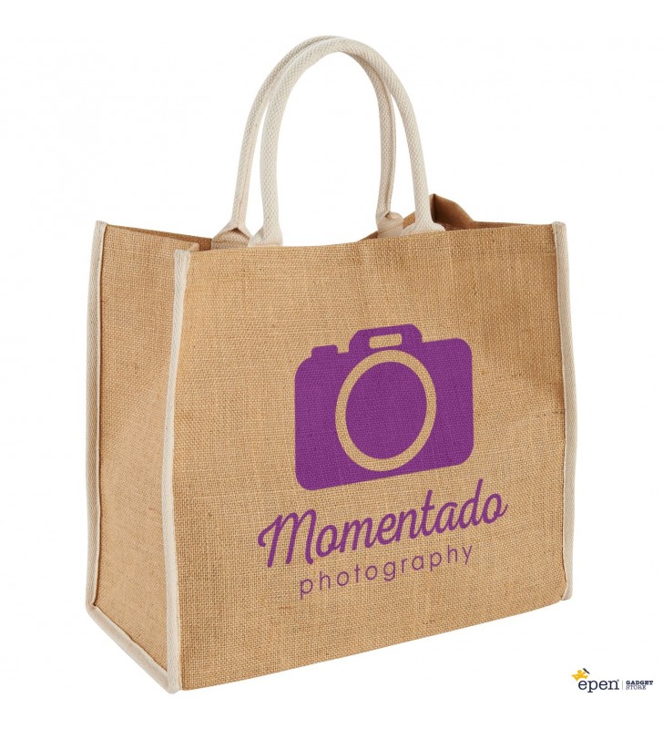 Harry coloured edge jute tote bag 25L