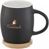 Taza de ceramica de 400 ml con base de madera...