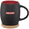 Tazza in ceramica Heart con coperchio in legno...
