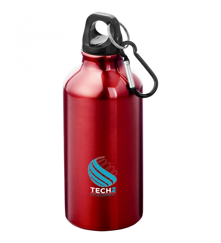 Borraccia in alluminio riciclato certificato RCS con moschettone da 400 ml Oregon