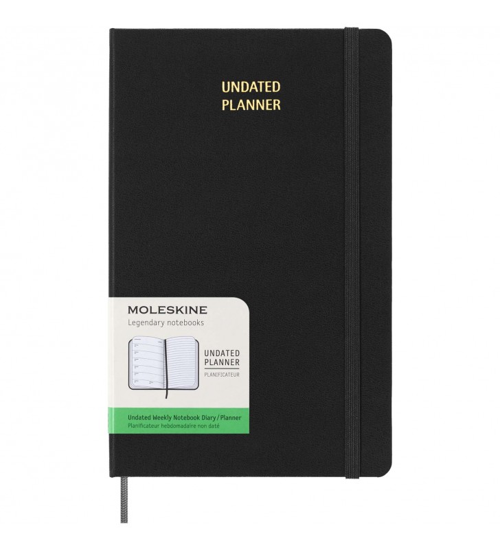 Agenda settimanale formato L con copertina rigida e senza data Moleskine