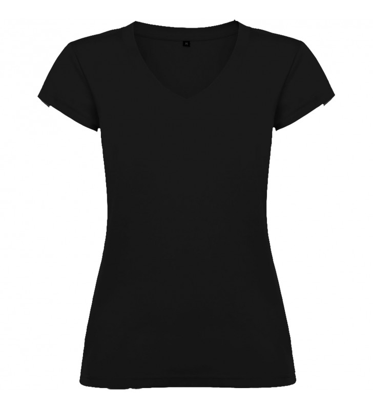 T-shirt Victoria a col en V et manches courtes pour femme