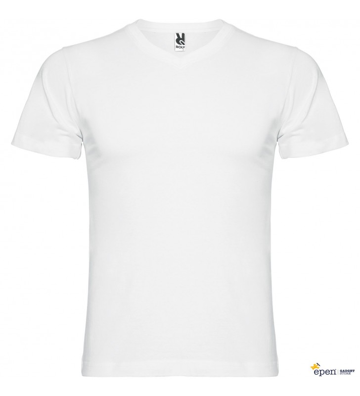 Samoyedo short sleeve mens v-neck t-shirt