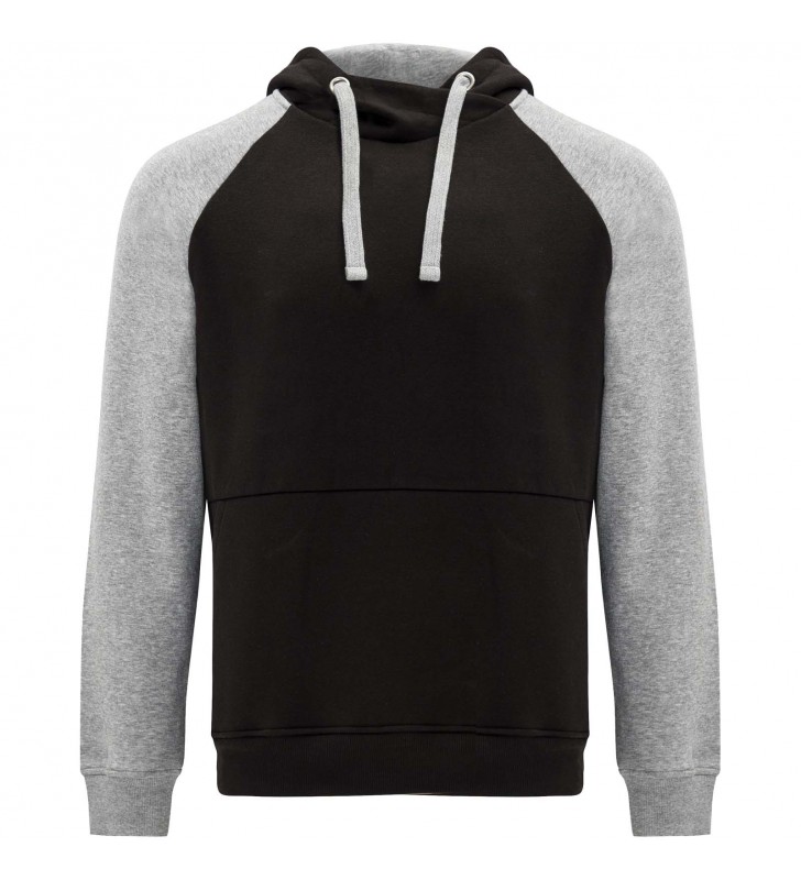 Felpa con cappuccio unisex bicolore Badet