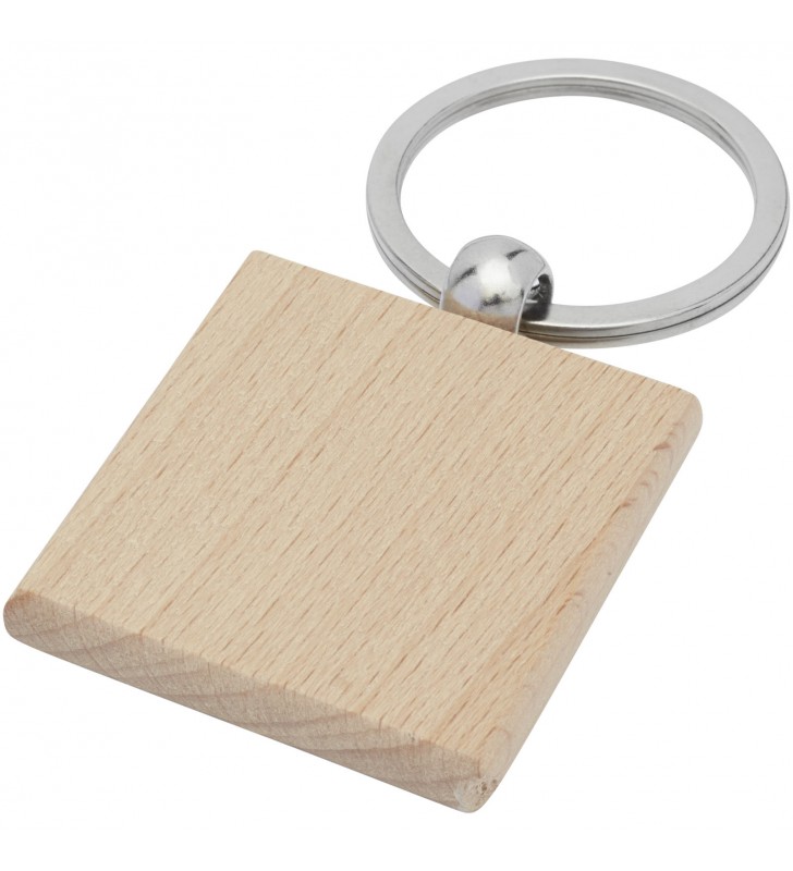 Gioia beech wood squared keychain