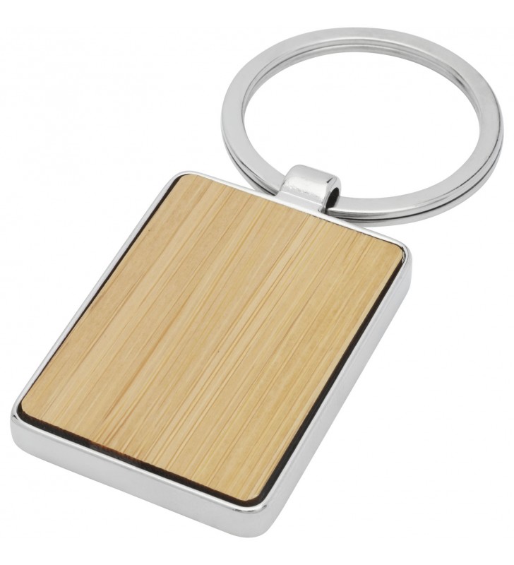 Neta bamboo rectangular keychain