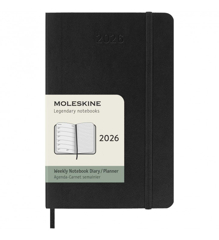 Agenda settimanale tascabile 12 mesi con copertina morbida Moleskine