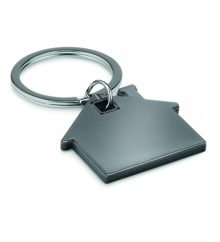 House shape plastic key ring
