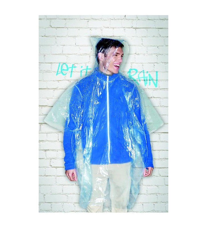 Foldable raincoat in polybag