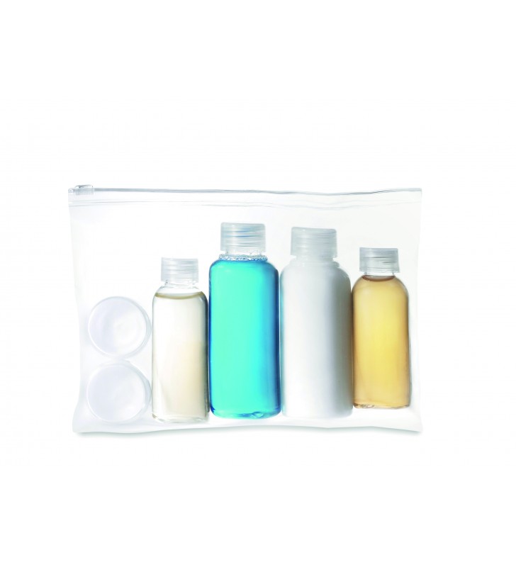 Travelling pouch with bottles