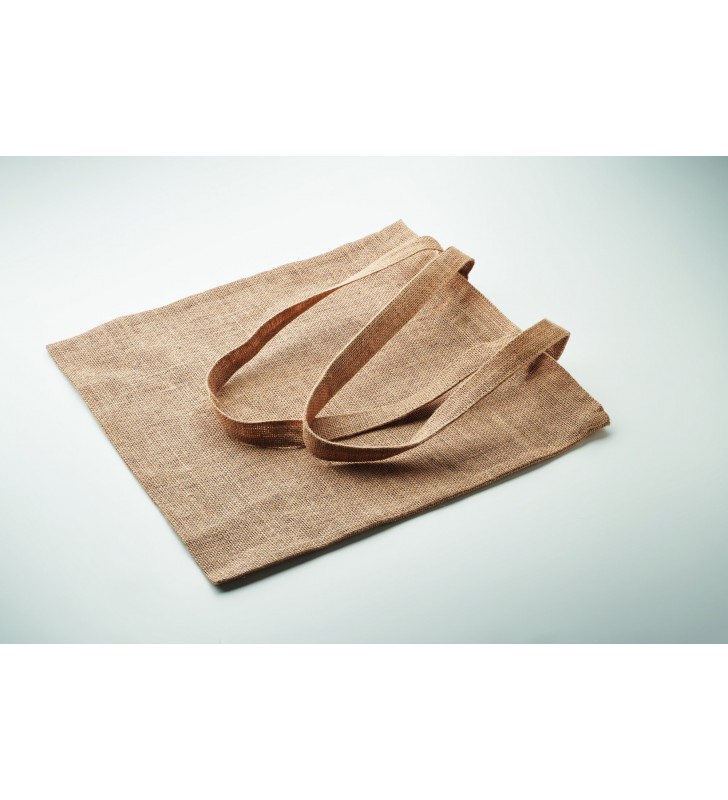 Jute long handled shopping bag