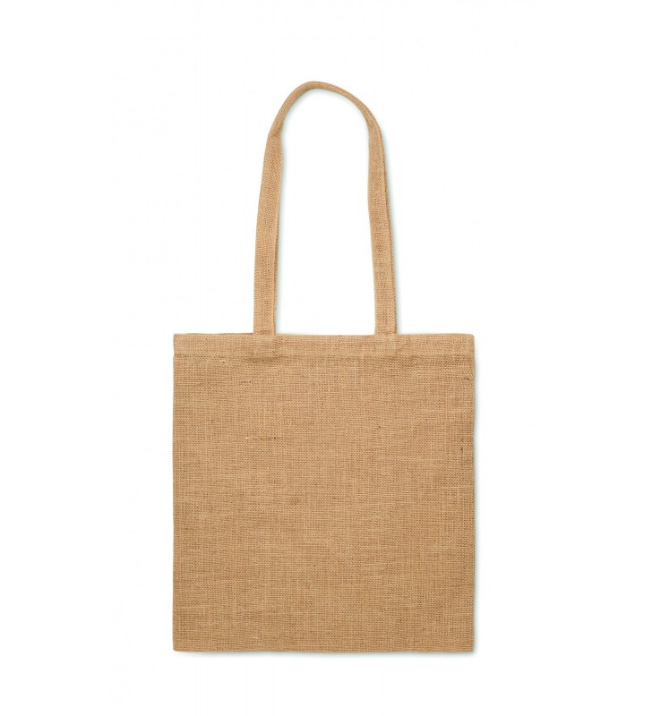 Jute long handled shopping bag
