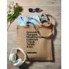 Jute long handled shopping bag