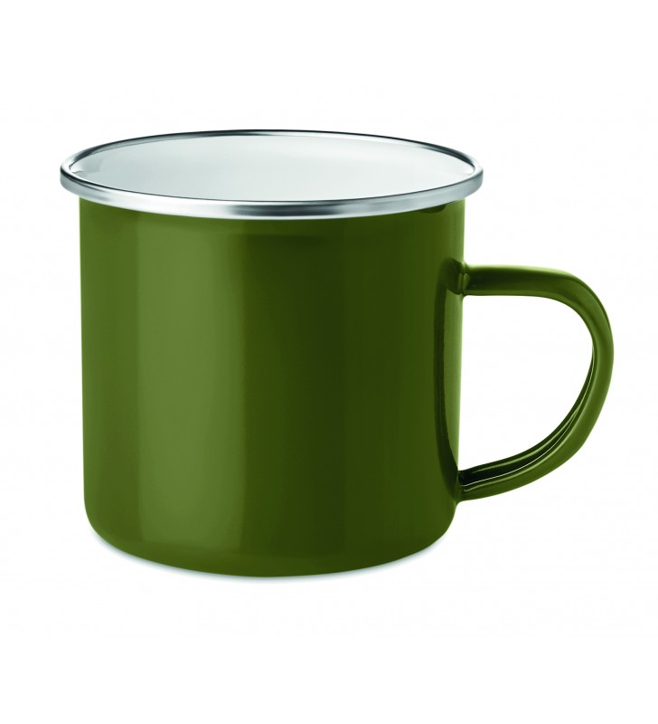 Metal mug with enamel layer