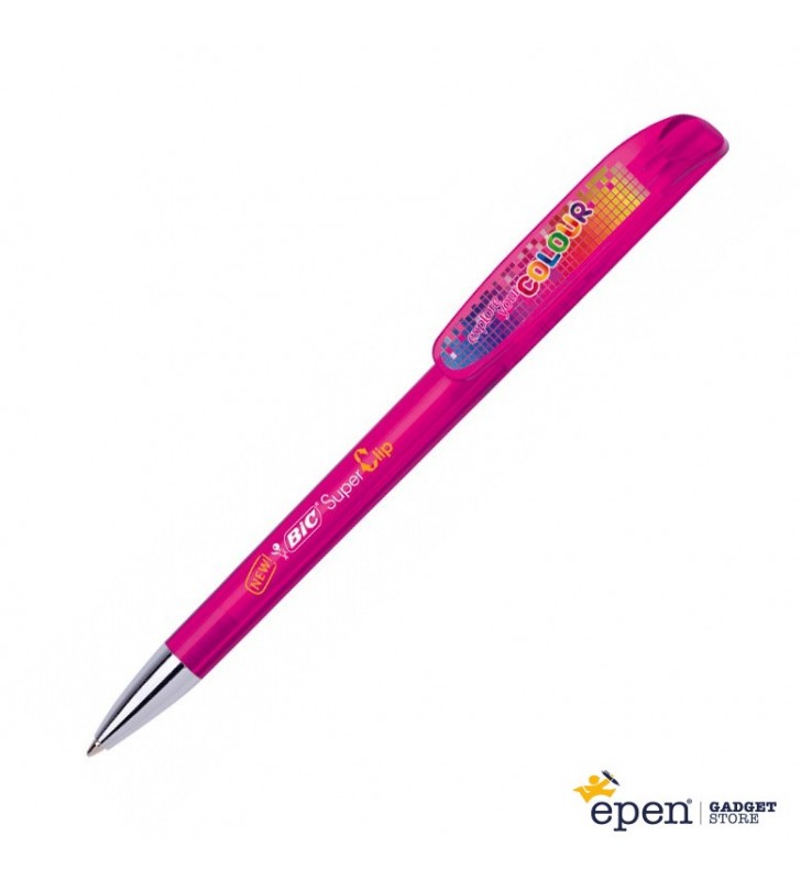 Bolígrafo de plástico BIC SUPER CLIP ADVANCE BRITEPIX personalizado